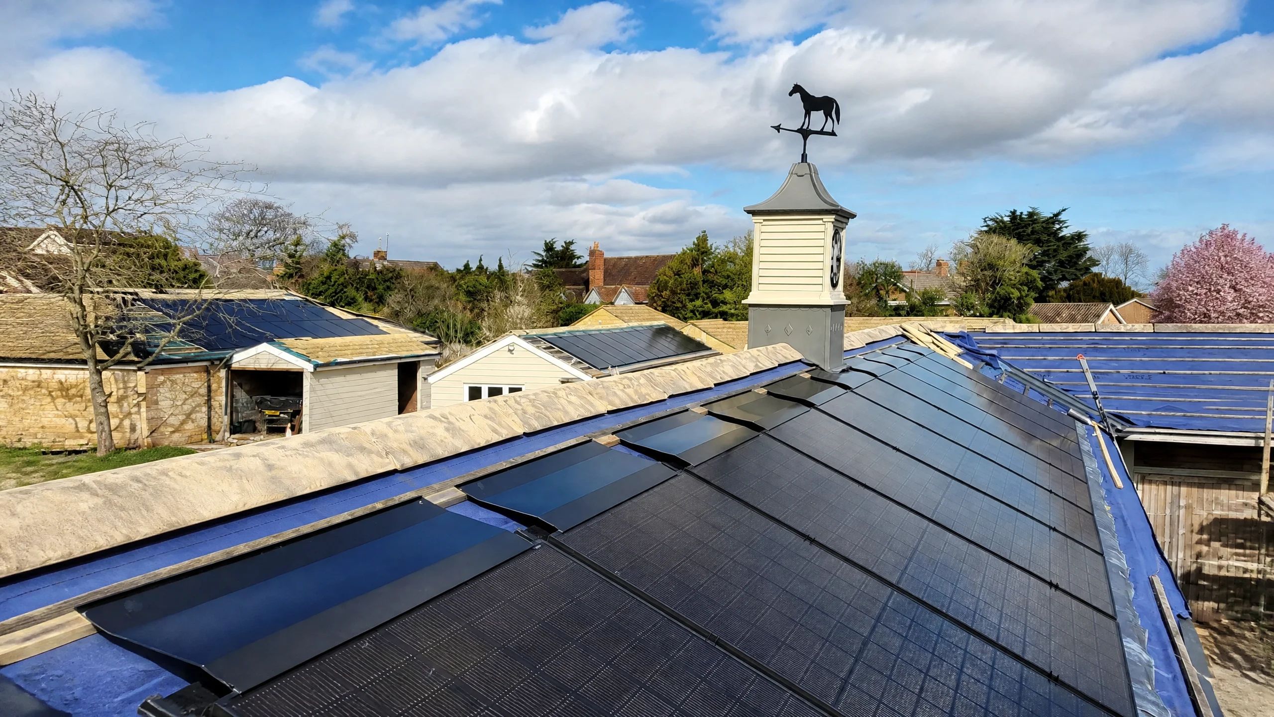 A completed IEB solar array